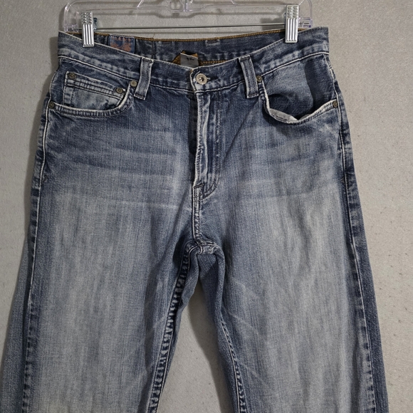 VTG Y2K Lucky Brand Mens Blade Dungarees Bootcut Denim Jeans 7M10331 Size 30x33 - Picture 7 of 12